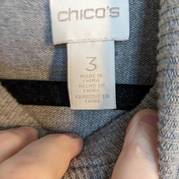 Chico's Turtleneck Tunic Sweater  Size 3 - Picture 4 of 4